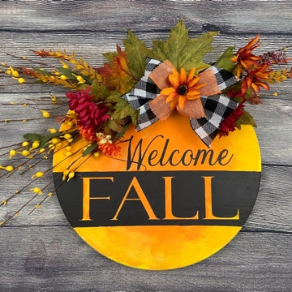 Wooden Welcome Fall Sign